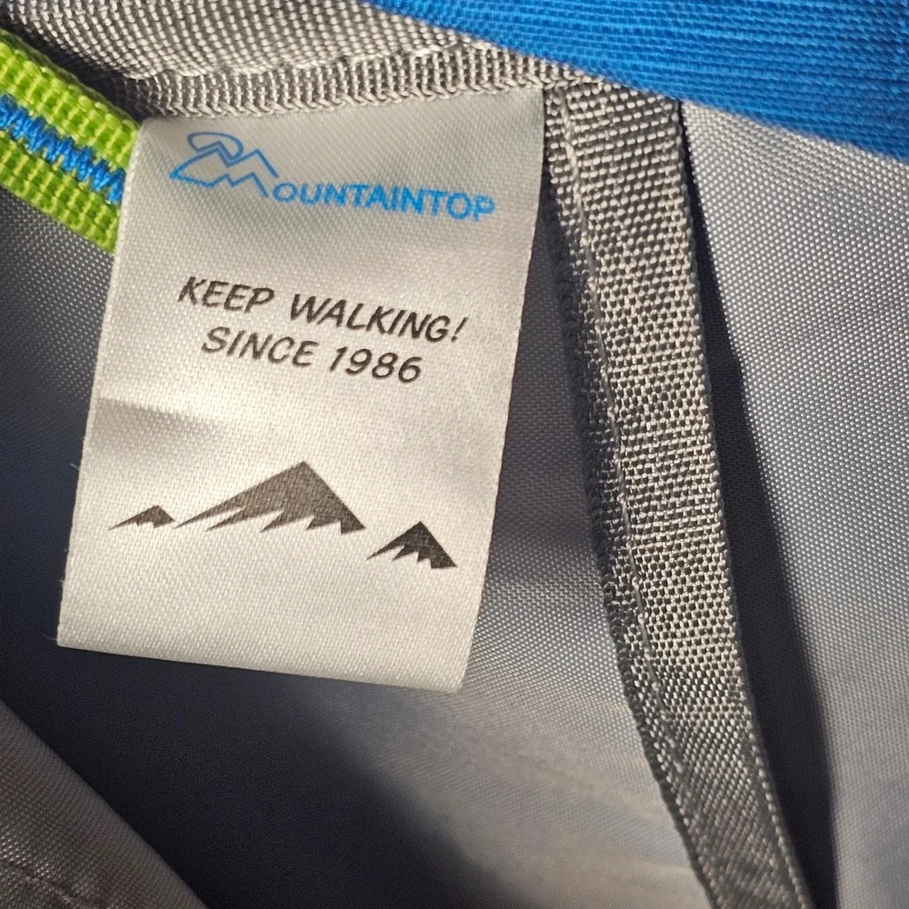 Mountaintop Kids Hiking Backpack Blue Lime Green Outdoor Daypack Lightweight